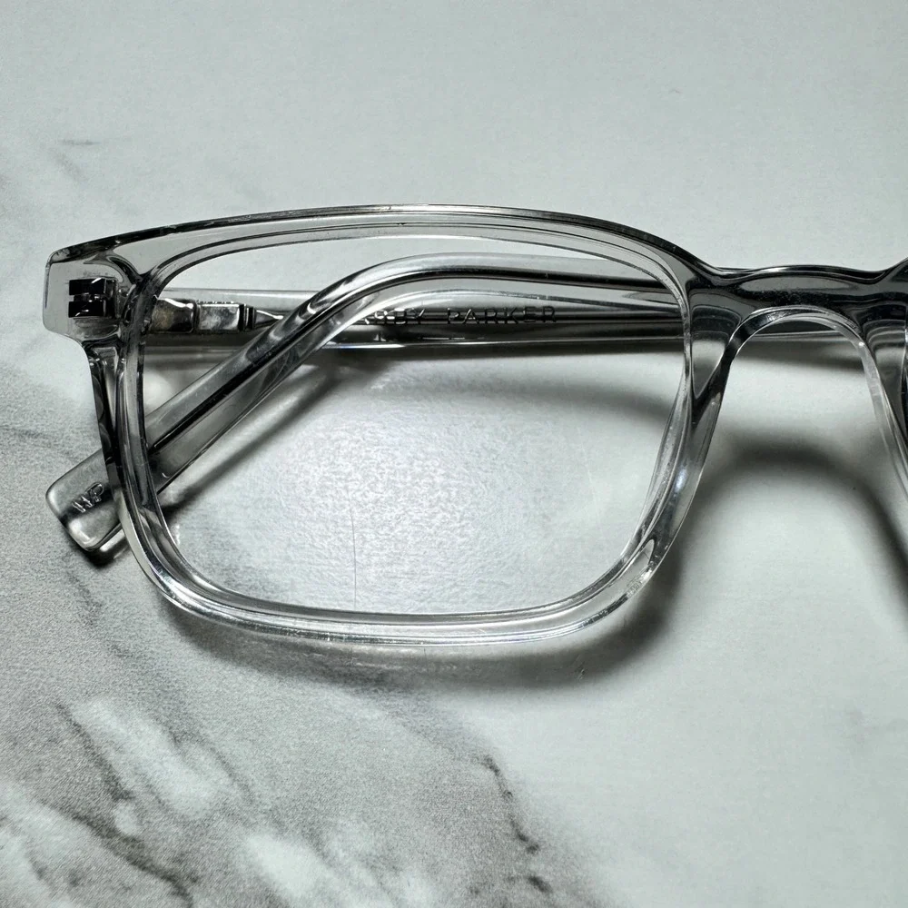 Warby Parker Crane Eyeglasses Clear Crystal Frames 52-18-145 CRANE-W-165